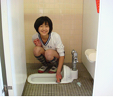 落合小学校卒業記念トイレ磨き