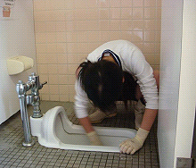 落合小学校卒業記念トイレ磨き