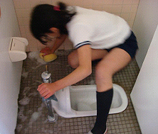 落合小学校卒業記念トイレ磨き
