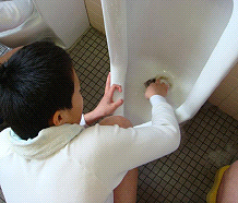 落合小学校卒業記念トイレ磨き