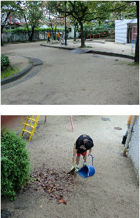 公園清掃リポート　～激しい雨の後～